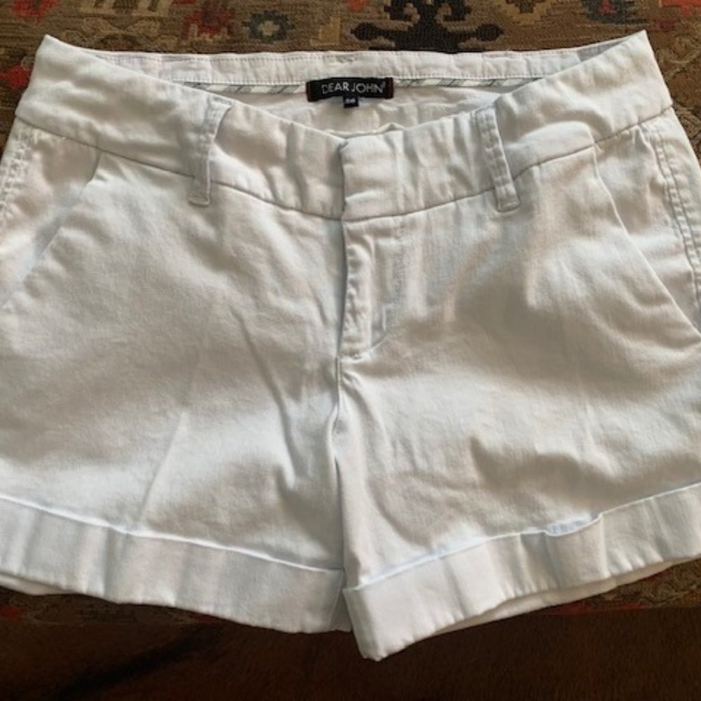 Dear John White Cuffed Women's Shorts